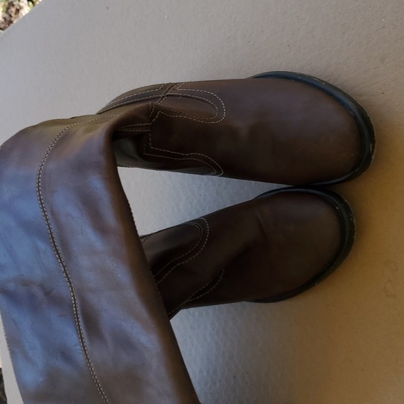 Brazilian made brown leather upper boots size 6m - Picture 5 of 13